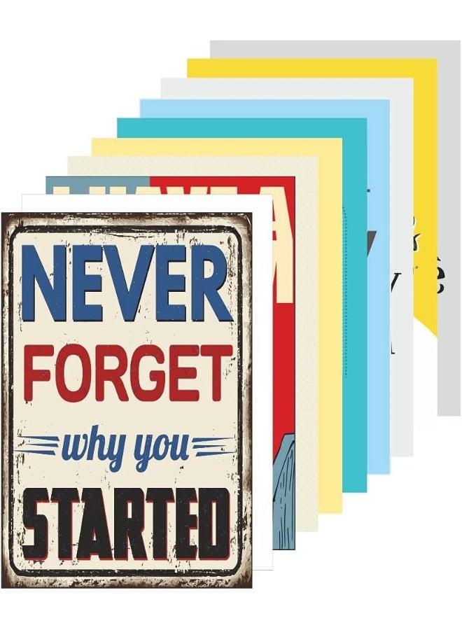 Paper Plane Design Inspirational Quotes Wall Poster (Set of 10, 12 x 18 Inch) - Image 1