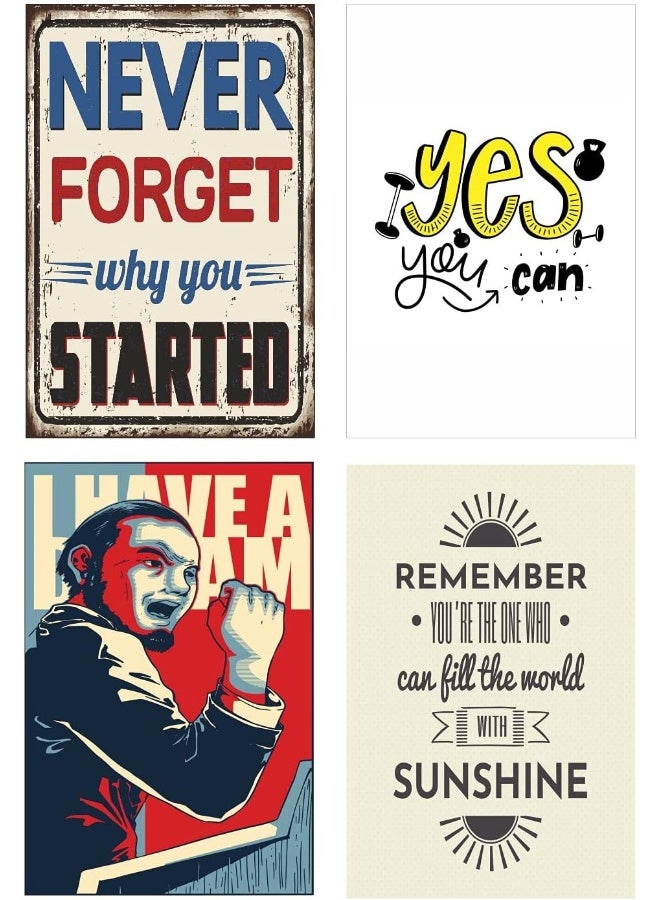 Paper Plane Design Inspirational Quotes Wall Poster (Set of 10, 12 x 18 Inch) - Image 2