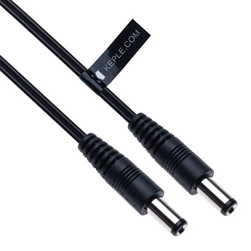 Keple DC Power Extension Cable with 2.5mm / 5.5mm Male to Male Jack 3m / 10ft Plug Connector CCTV Cord Adapter Compatible with CCTV Security Camera, IP Camera, DVR Standalone, LED Strip Monitors (Black) - Image 1