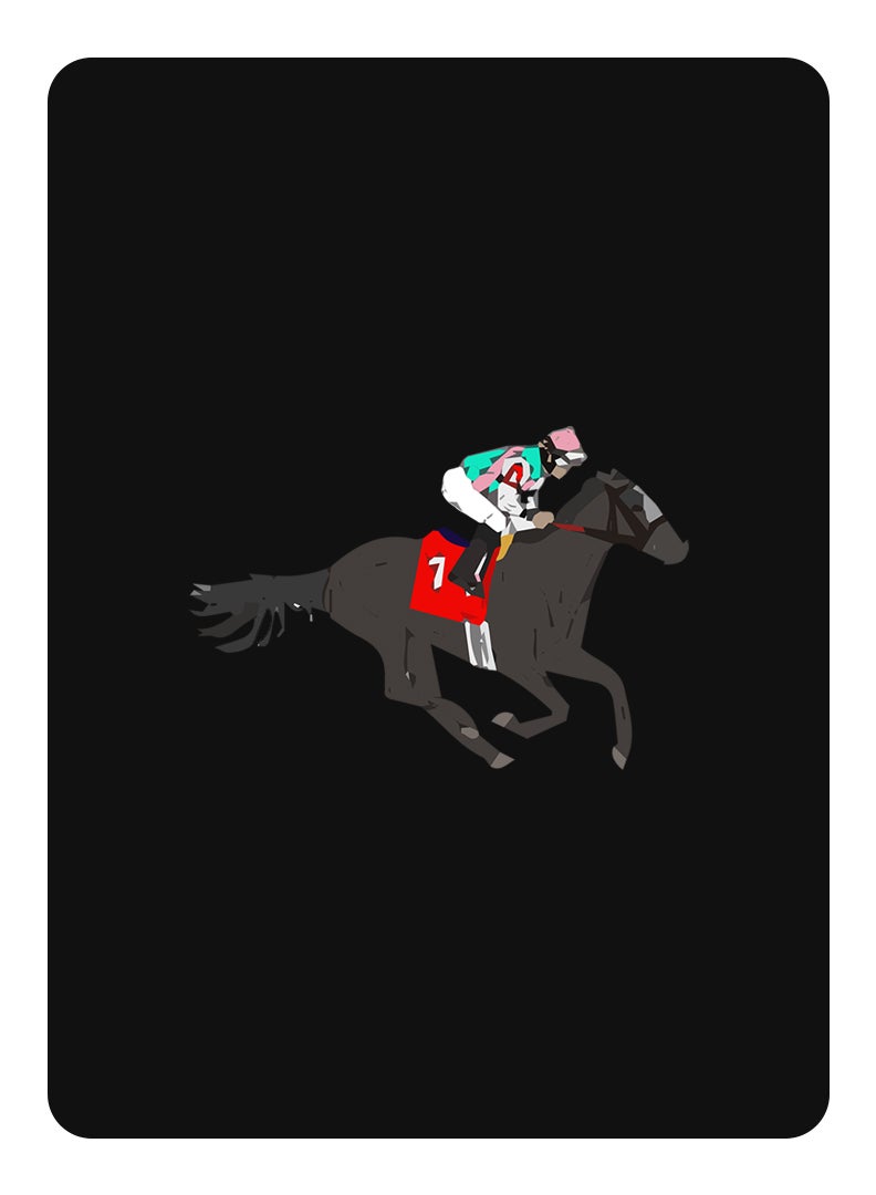 Theodor Protective Flip Case For Apple iPad Mini 6 With Trifold Stand Auto Wake Sleep Shockproof Cover Horse Riding - Image 1