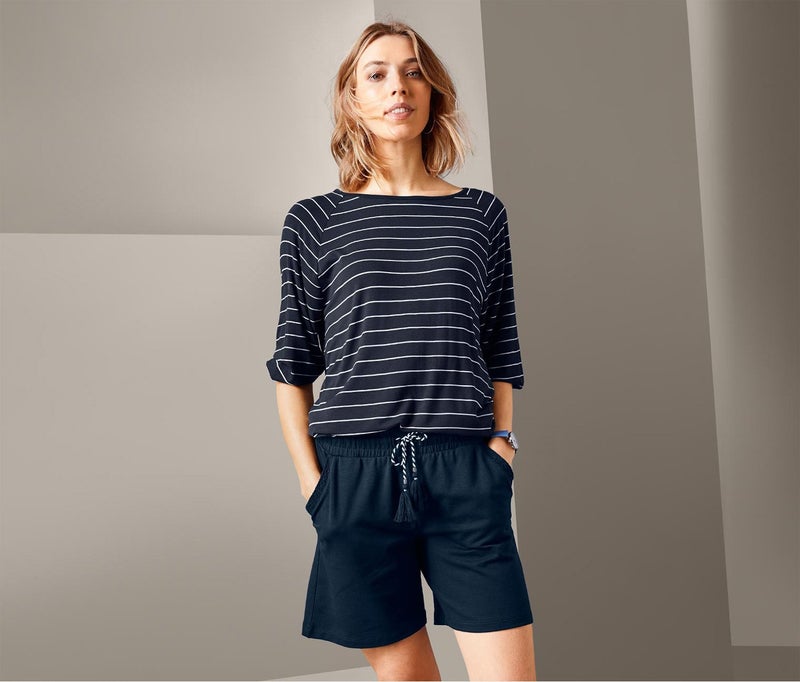 Tchibo Women Plain Basic Shorts, Navy - Image 1