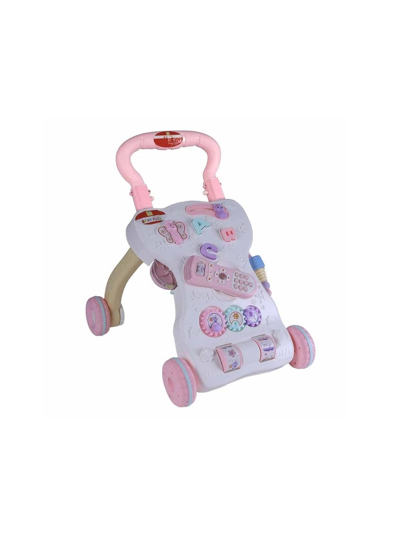Educational Walker Baby Piano Walker Pink
