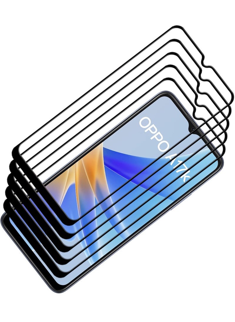 ACLIX 5 Pieces Antistatic ESD Dustproof Premium Quality High Definition Tempered Glass Screen Protector Designed For Oppo A17k - Image 1