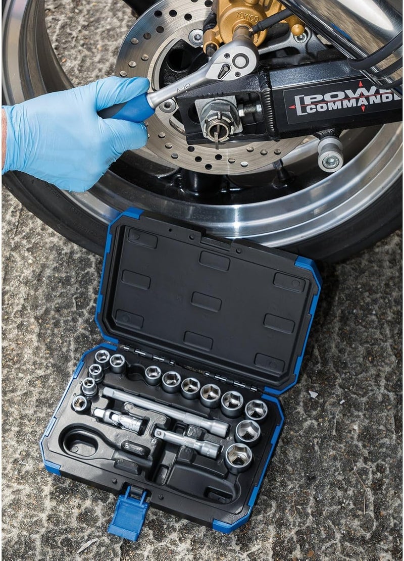 Draper Expert 18 Piece Metric Socket Set with Ratchet Tool and Case - Image 5