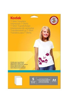 Kodak A4 Light T-Shirt Transfer Paper (Sheet Of 5)  - Image 1