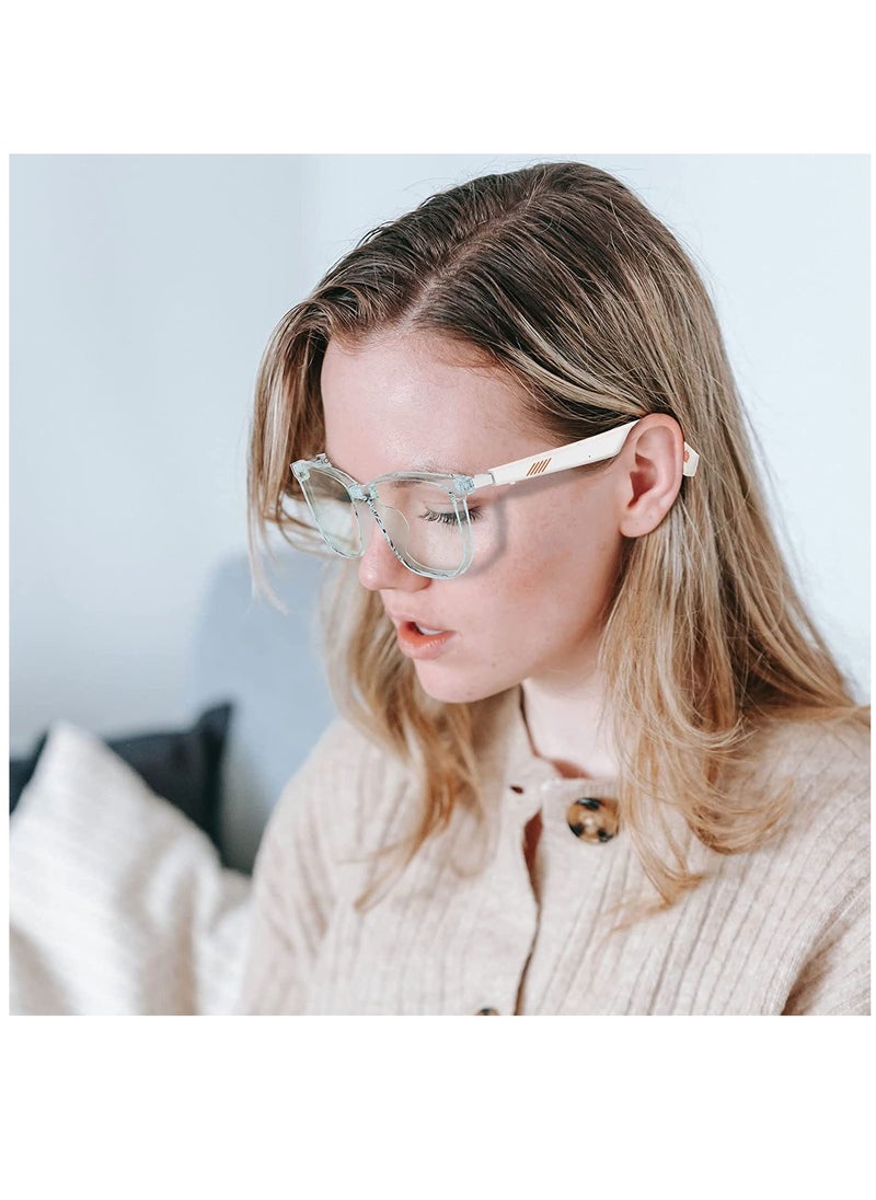 KASTWAVE - Bluetooth Glasses, Smart Audio Glasses with Microphone, Anti-Blue Light Lens Open Ear Speaker with Bluetooth Connectivity for Gaming Meeting Traveling Driving - Image 1