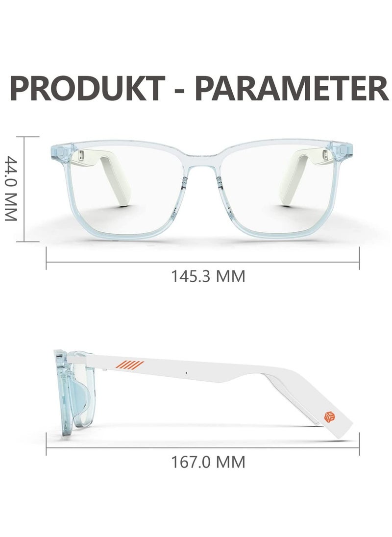 KASTWAVE Bluetooth Glasses, Smart Audio Glasses with Microphone, Anti-Blue Light Lens Open Ear Speaker with Bluetooth Connectivity for Gaming Meeting Traveling Driving  - Image 4