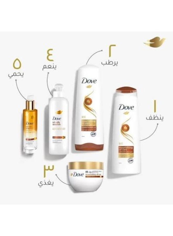 دوف شامبو للعناية بالزيت المغذي للشعر الجاف والمجعد - 350 مل - Image 4