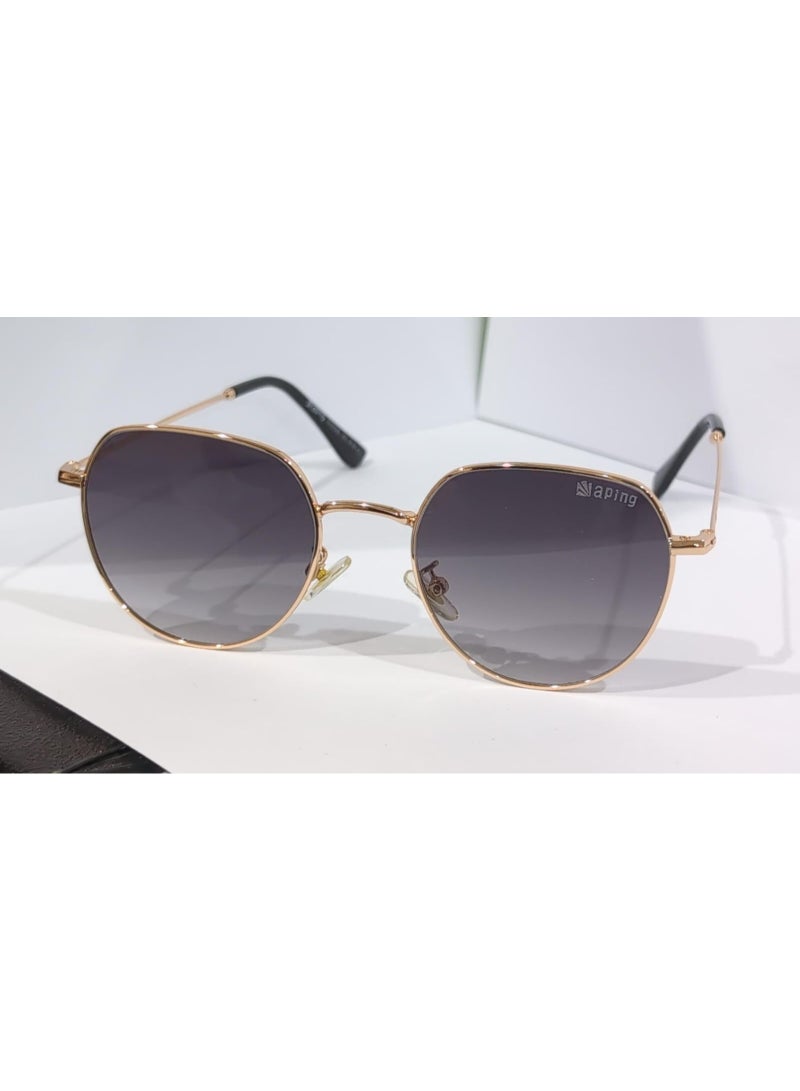 Aping AP29241 C4 Rose Gold Round Sunglasses 50mm Gradient Lens