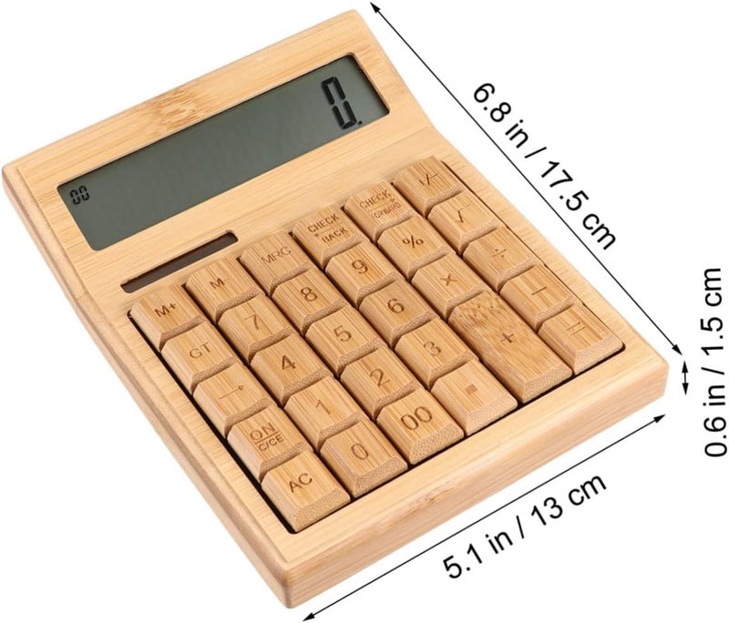 Retro Key Portable Solar Calculator for Office Use Tool with Obtuse Angle and Checking Number Pattern Compact and Lightweight for Travel and Daily Activities - Image 2