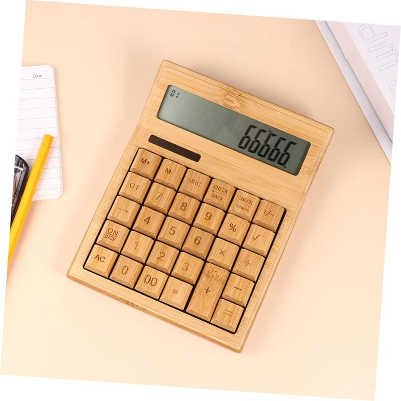 Retro Key Portable Solar Calculator for Office Use Tool with Obtuse Angle and Checking Number Pattern Compact and Lightweight for Travel and Daily Activities - Image 4