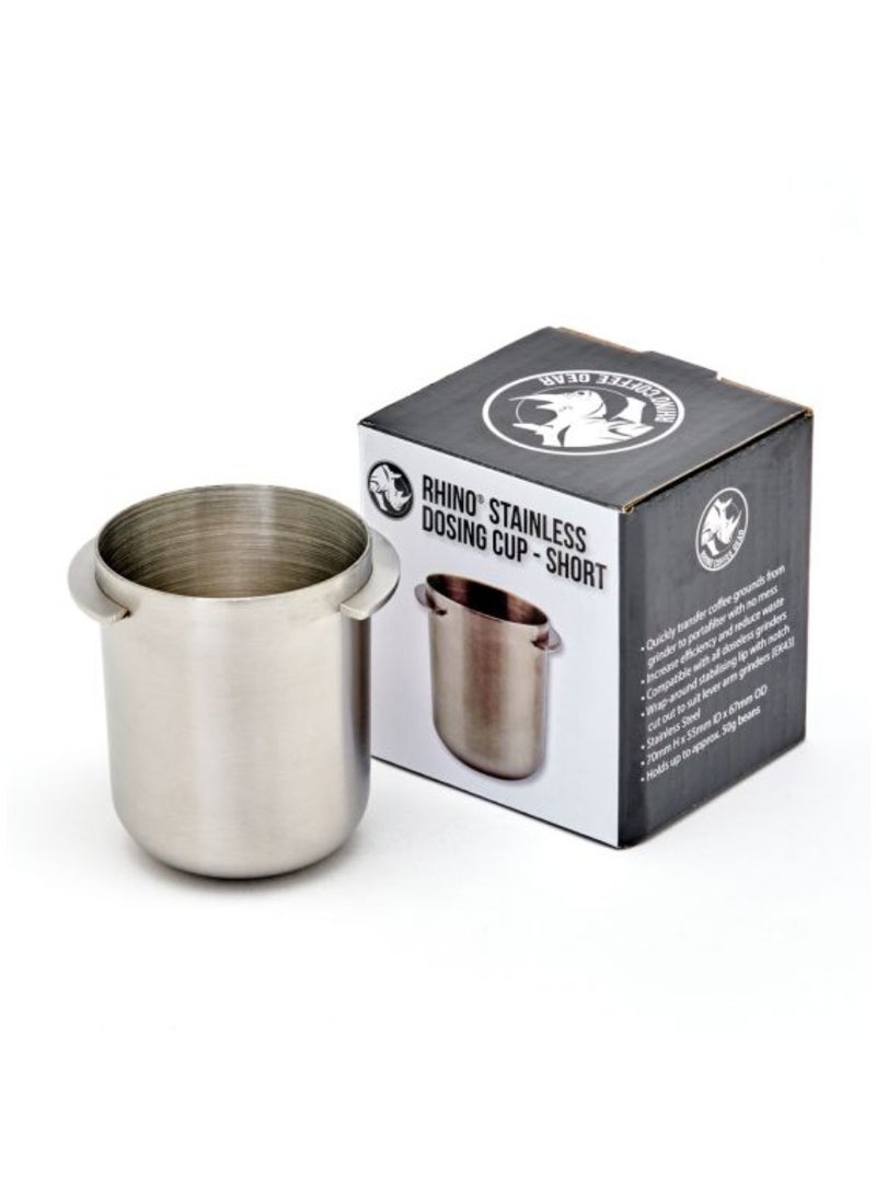 Rhino Coffee Gear Dosing Cup with 50g Capacity, 55mm Inner Diameter, Made of Stainless Steel - Short - Image 3