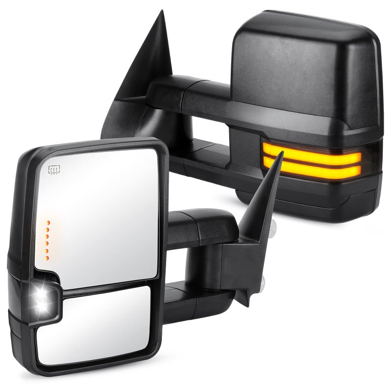 Towing Mirrors Rear View Mirrors fit for 20072017 Toyota Tundra 20082017 Toyota Sequoia Power Control Heated Side Mirror