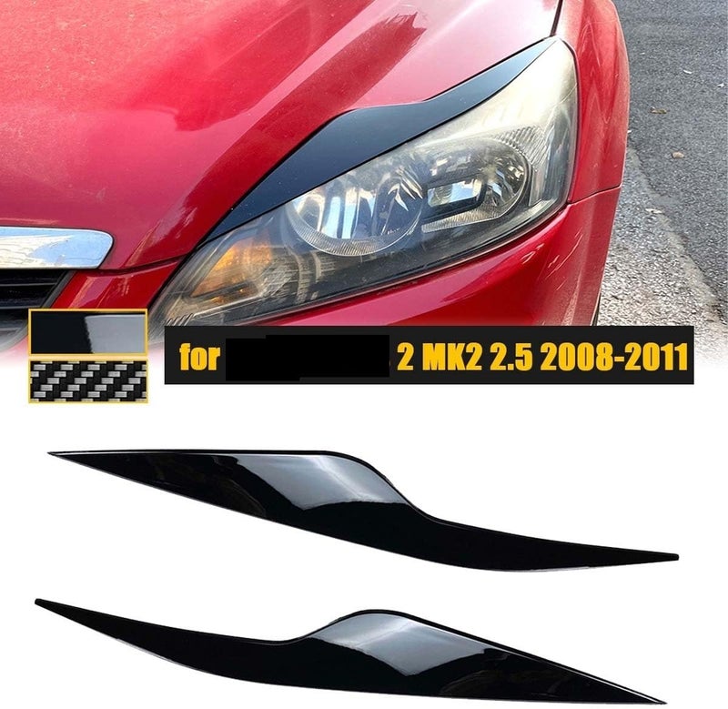 Vuzmode Carbon Look Headlight Eyebrow Stickers for Focus 2 MK2 MK2.5 - Image 2