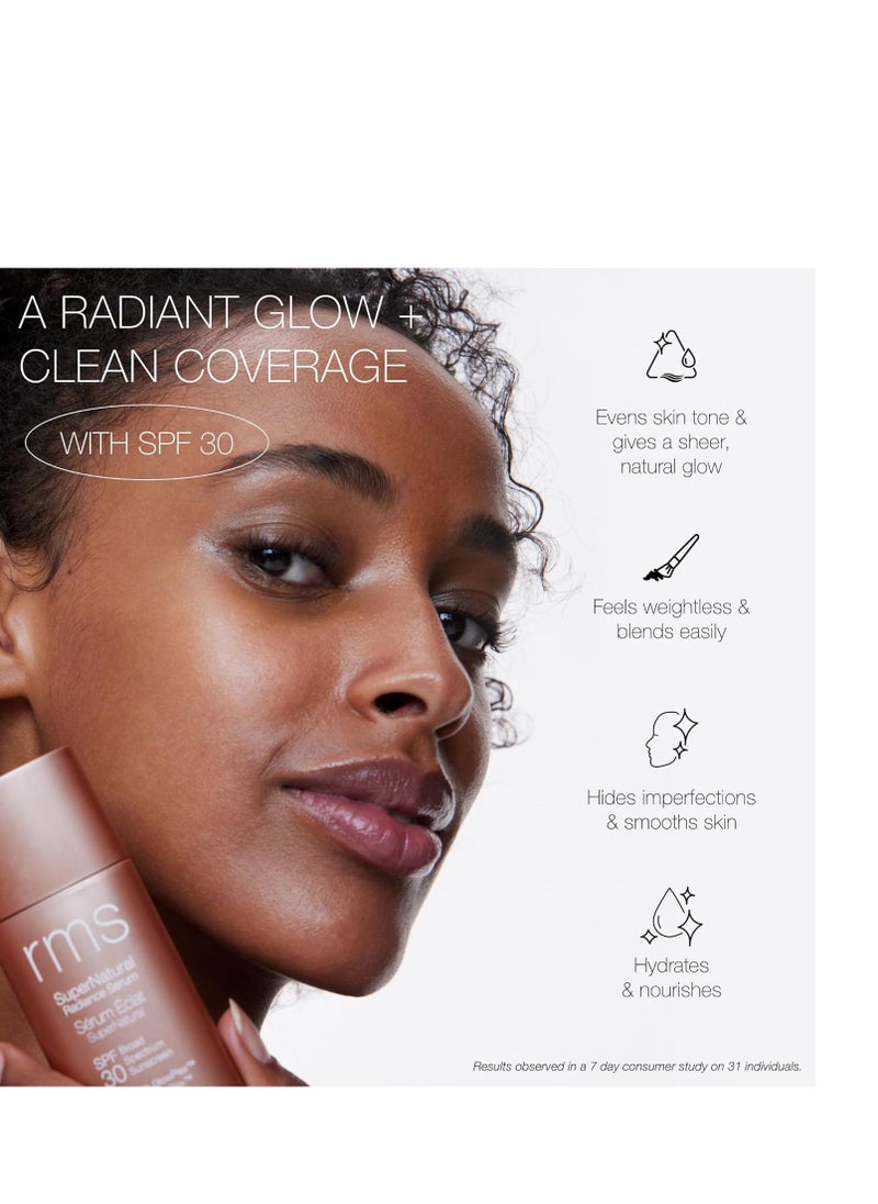 RMS Beauty RMS Beauty SuperNatural Radiance Serum - Broad Spectrum SPF 30 with Non Nano Zinc Oxide, Tinted Sunscreen for Face, Clean Beauty Mineral Sunscreen  - Image 5