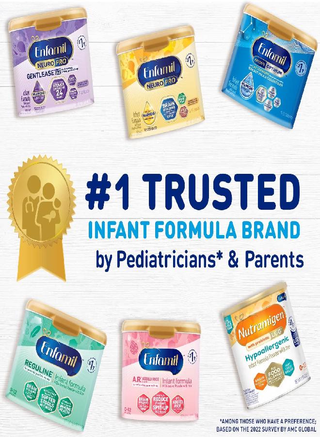 Enfamil حليب الأطفال إنفاميل ريجولين، مصمم للبراز الناعم والمريح، مع أوميغا-3 DHA والبروبيوتيك لدعم المناعة، عبوة مسحوق قابلة لإعادة الاستخدام، 19.5 أونصة (عبوة من 4) - Image 3