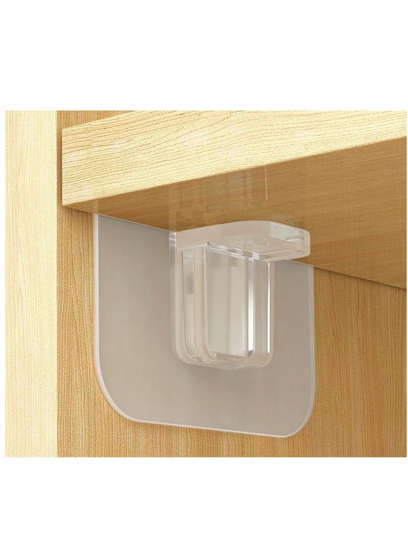 Punch Free Shelf Support Peg, 30 pcs Self Adhesive Shelves Clips for Kitchen Cabinet, Book Shelves, Strong Partition Holders Pin, Strong Partition Pin for Closet, Brackets Clapboard Layer - Image 2