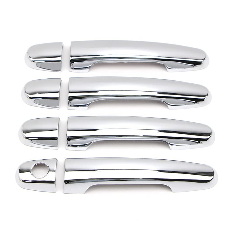 Dreamseek 8Pcs Door Handle Cover for Toyota Corolla Yaris 2010 2011 2012 2013Hilux Vigo SR5 MK6 Pickup 20052014Fortuner 20122014 Exterior Chrome Plated Molding Protector Trim wo Smart Keyhole