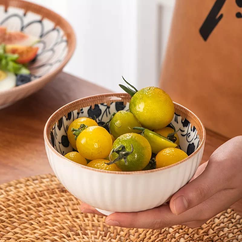 Agabani Ceramic Bowls Colorful Dessert Bowls for Kitchen Stackable Snack Bowls for Ice Cream Rice Condiments Side Dishes Yogurt Microwave Dishwasher Safe Bowl Set of 4 - Image 3