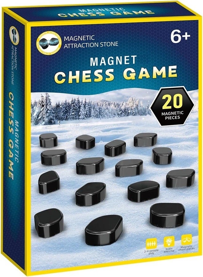 Magnetic Magnet Game, Magnetic Game with String for Kids and Adults, Magnet Chess with Stones, 2 Player, 10 Min Play-Time, Board Games for Family Night, Travel-Friendly  - Image 3