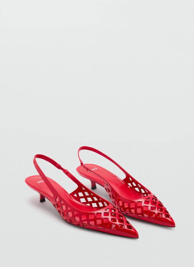 MANGO - Die-Cut Kitten Shoes - Image 1