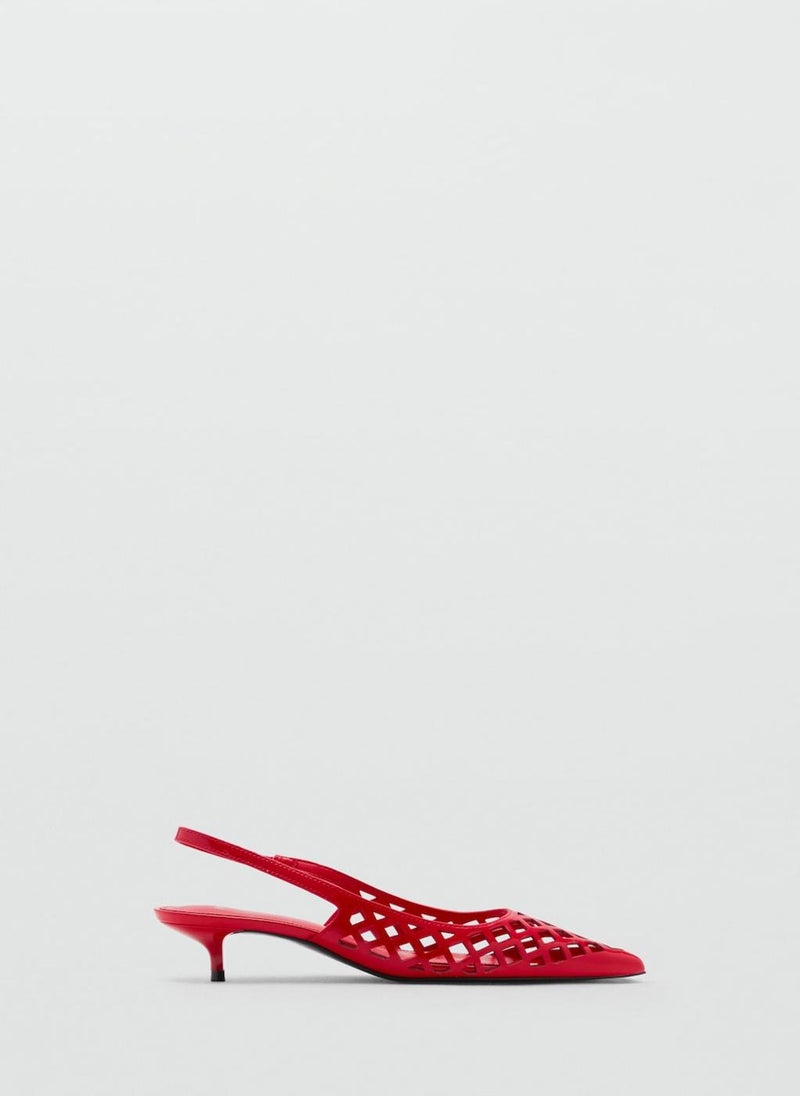 MANGO - Die-Cut Kitten Shoes - Image 1