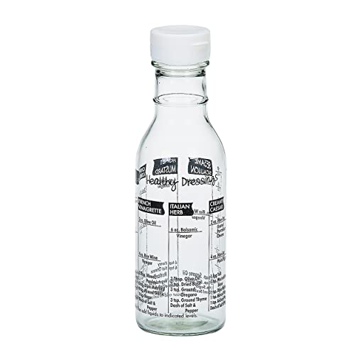 Cuisinox Glass Salad Dressing Shaker Bottle, 8" x 2.5" - Image 1