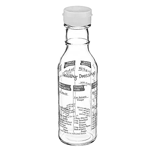 Cuisinox Glass Salad Dressing Shaker Bottle, 8" x 2.5" - Image 3
