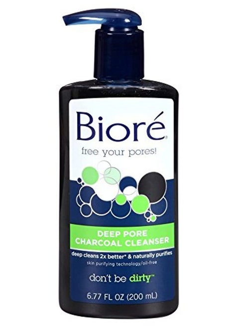 Biore Deep Pore Charcoal Cleanser, 6.77 Ounce, 2 Pack