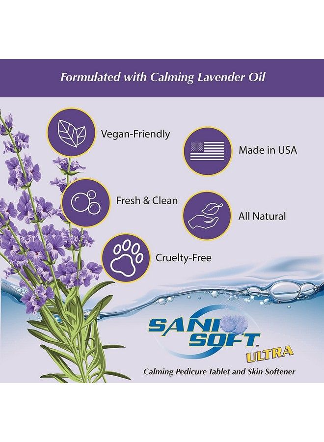 SaniCARE Pedicure Tablets For Foot Soaks Whiten Nails Softens Skin With Aloe Vera All Natural Vegan 150 Count (Lavender) - Image 3