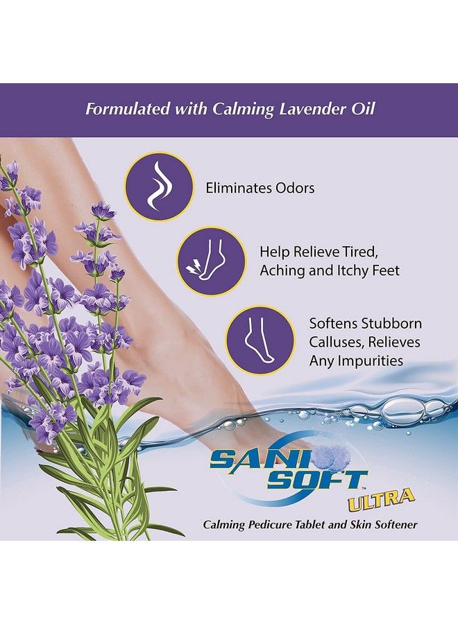 SaniCARE Pedicure Tablets For Foot Soaks Whiten Nails Softens Skin With Aloe Vera All Natural Vegan 150 Count (Lavender) - Image 5