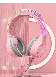onikuma ONIKUMA X15 PRO Cat Ear Gaming Headset RGB with Mic 3.5mm Pink Wired for PC XBOX PS4  - Image 5