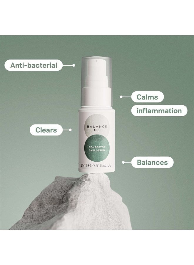 Balance Me Congested Skin Serum, Acne & Spot Gel For All Skin Types, With Moringa & Eucalyptus To Reduce Redness & Calm Inflamed Skin, 100% Natural, Vegan & Cruelty Free, Made In UK, 0.5 Fl Oz - Image 3