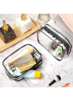 Saintrygo 18 Pack Clear Makeup Bags Clear Cosmetic Bag PVC Plastic Zippered Pouches Portable Toiletry Bags for Women Men Travel Vacation Bathroom Organizing (Black Border)  - Image 5