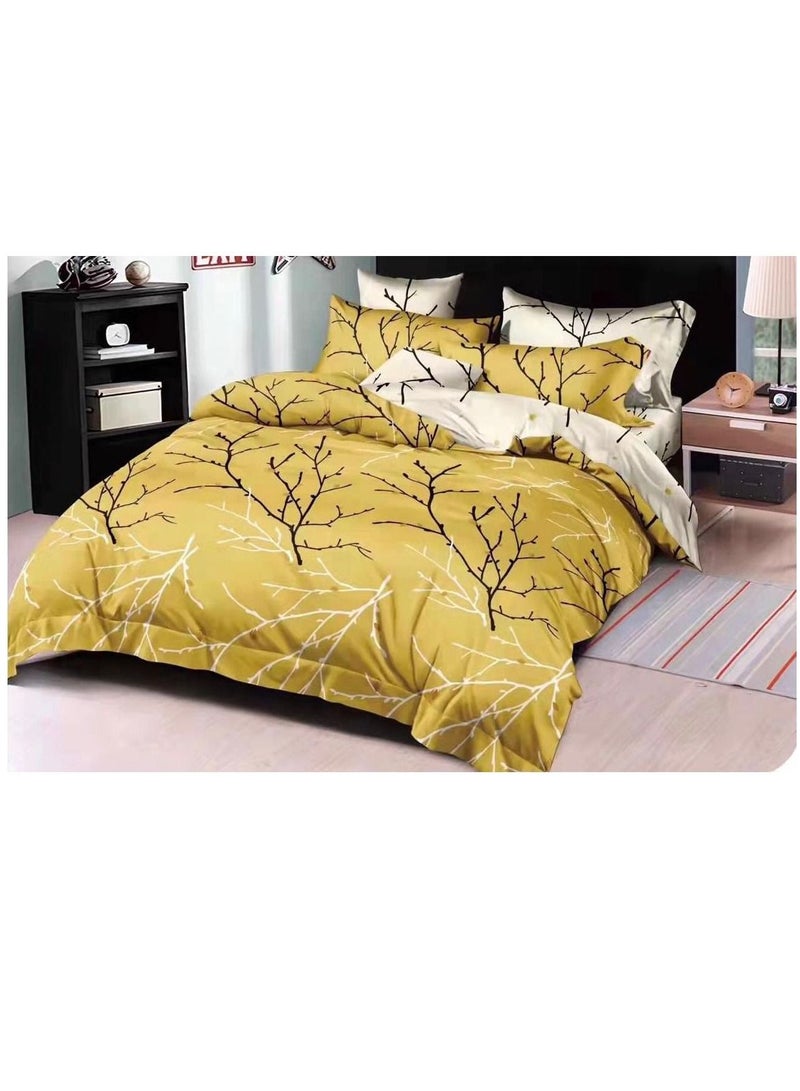 6Pcs Bedding Set Solid Color Luxury Bedding Duvet Cover Set King Size Bed Set King Size Set