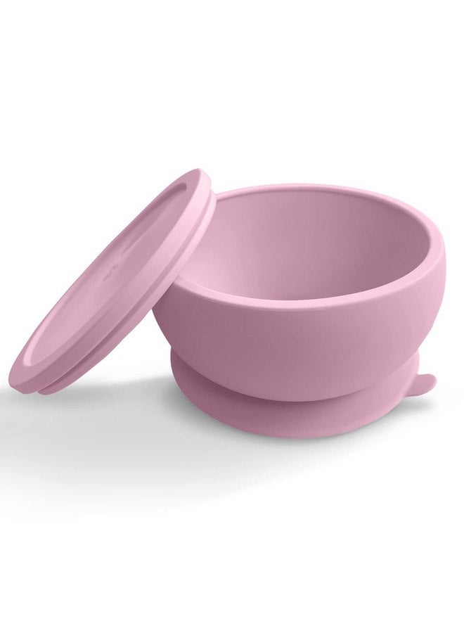 Abiie Octopod Silicone Baby Suction Bowl With Lid - Toddler & Baby Bowls, Baby Food Containers, Spill Proof Bowls For Toddlers, Suction Baby Bowls With Lids, Food Grade Silicone Baby Bowl (Lavender Pink) - Image 1