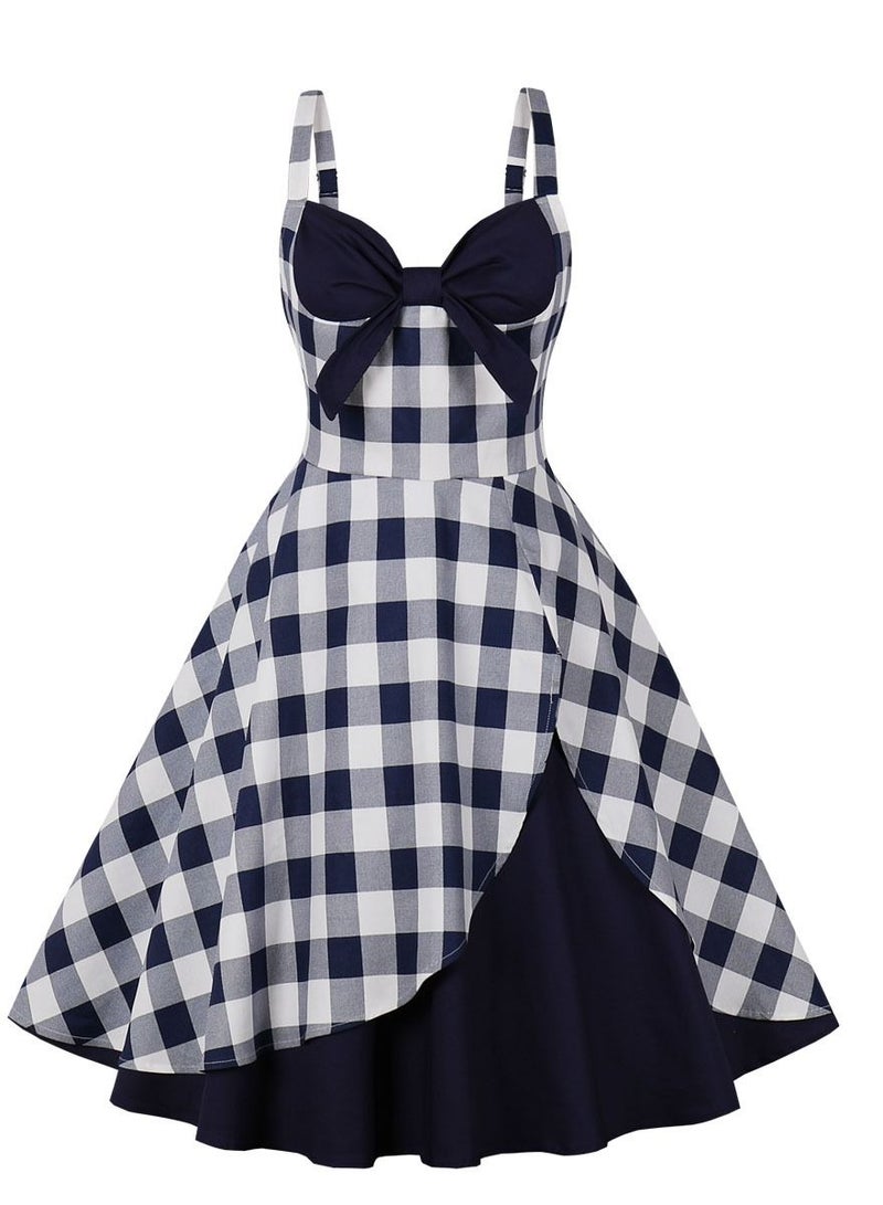 Women's New Fashion Plaid Dress