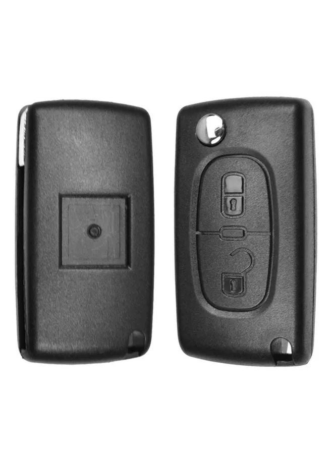 HU83 2 Button Remote Flip Key Shell Case for Peugeot 308 207 307 Citroen C2 C3 C4 C6 CE0536 - Image 1