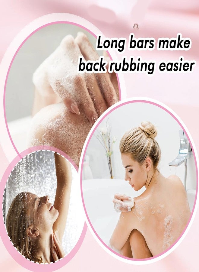erioctry 4PCS Exfoliating Back Scrubber with Handle Stretchable Body Scrub Towel for Shower Back Washer Cleanse and Massage Skin Long Pull Strap Back Scrubber - Image 4