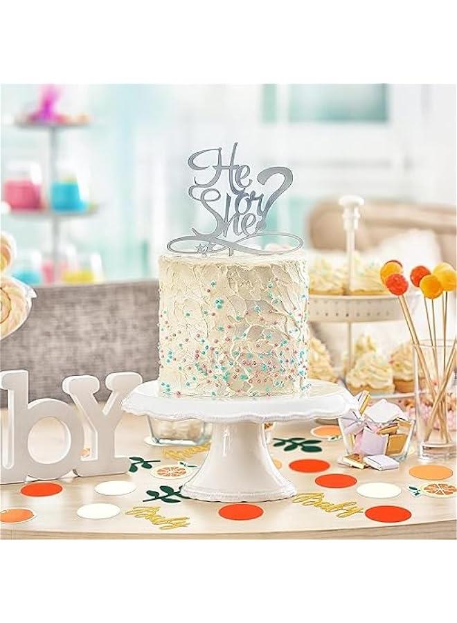 HOOKOR 400 Pcs Little Cutie Baby Shower Confetti Decoration Orange Baby Shower Confetti with Eucalyptus and Gold Baby Confetti Tangerine Table Scatter Confetti for Gender Reveal Decor (orange + white) - Image 4