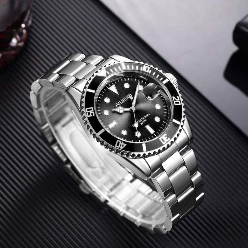 Ananke Men's Casual Quartz Watch with Stainless Steel Band and Waterproof Design - Image 5