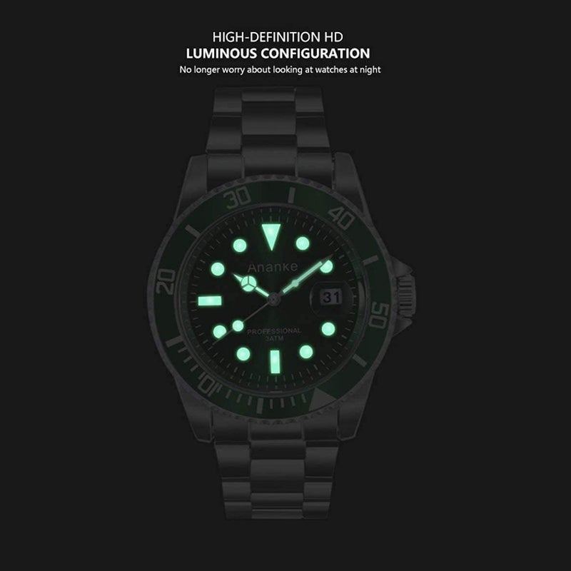 Ananke Men's Casual Quartz Watch with Stainless Steel Band and Waterproof Design - Image 4