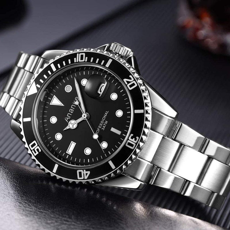 Ananke Men's Casual Quartz Watch with Stainless Steel Band and Waterproof Design - Image 3