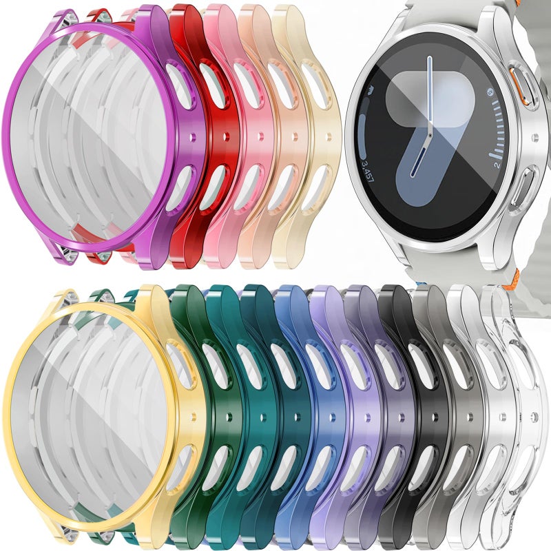 RICHONE Case for Samsung Galaxy Watch 7 Screen Protector 44mm Built in Screen Film, 16Pack Soft TPU Cover Bumper for Galaxy Watch7 Accessories, Touch-Responsive - Image 1