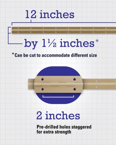 Hardware Essentials 851973 Continuous Pin 12" x 1-1/2" Brass - Image 3