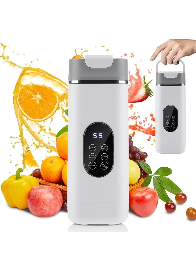 هيومان جوي كوب عصير بارد ١٠ ساعات، خلاط محمول بلمسة واحدة للعصائر والثلج وطعام الأطفال، تصميم مانع للتسرب، خلط سريع بقوة ٥٠ واط، تنظيف تلقائي | مثالي للسفر والنادي الرياضي. - Image 1