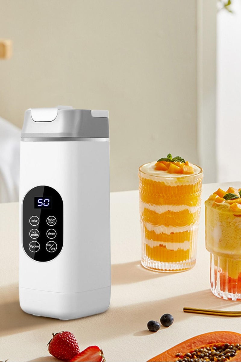هيومان جوي كوب عصير بارد ١٠ ساعات، خلاط محمول بلمسة واحدة للعصائر والثلج وطعام الأطفال، تصميم مانع للتسرب، خلط سريع بقوة ٥٠ واط، تنظيف تلقائي | مثالي للسفر والنادي الرياضي. - Image 2