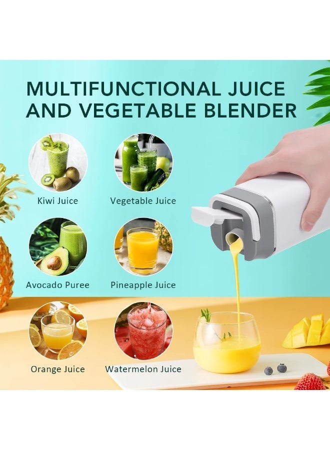 هيومان جوي كوب عصير بارد ١٠ ساعات، خلاط محمول بلمسة واحدة للعصائر والثلج وطعام الأطفال، تصميم مانع للتسرب، خلط سريع بقوة ٥٠ واط، تنظيف تلقائي | مثالي للسفر والنادي الرياضي. - Image 4