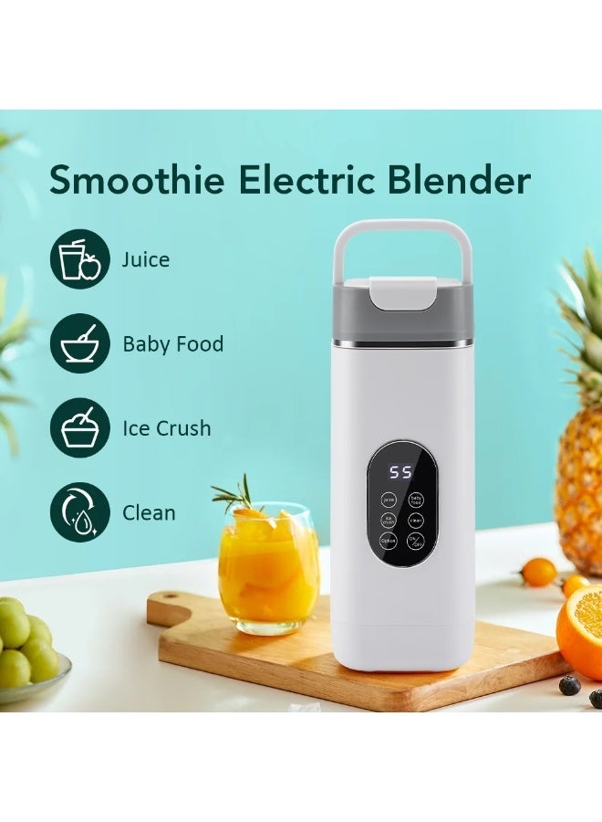 هيومان جوي كوب عصير بارد ١٠ ساعات، خلاط محمول بلمسة واحدة للعصائر والثلج وطعام الأطفال، تصميم مانع للتسرب، خلط سريع بقوة ٥٠ واط، تنظيف تلقائي | مثالي للسفر والنادي الرياضي. - Image 5