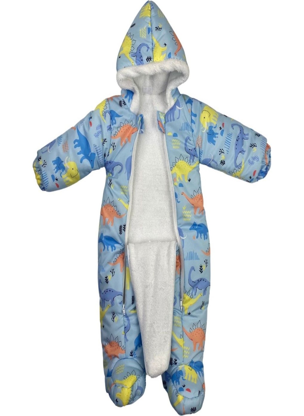 Podium Giyim Podium Clothing New Season Cute Elephant & Dinosaur Patterned Booties Welsoft Cosmonaut  - Image 2